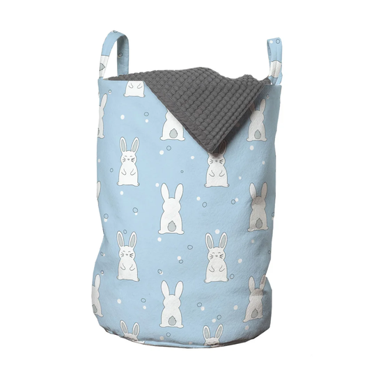 Rabbit Pompom Tail Laundry Bag