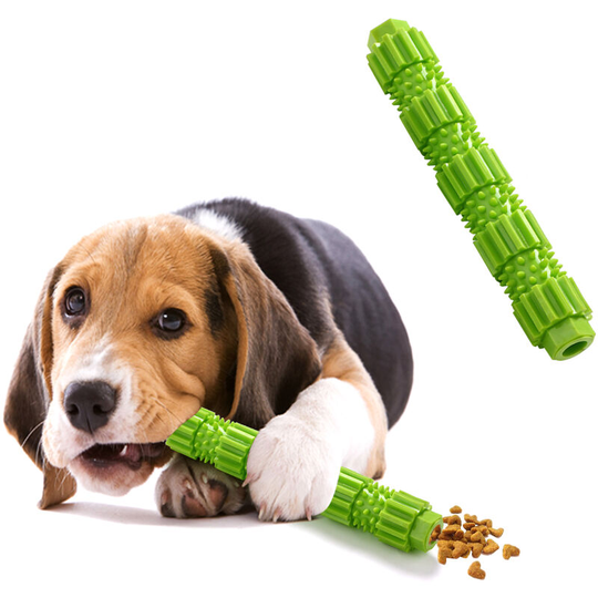 Lifcausal - Dog Chew Toy for Aggressive Chewers Pet Dog Food Dispensing Rod Teeth Cleaning Chew Toys for Small Medium Large Dogs Puppy Dog Toothbrush
