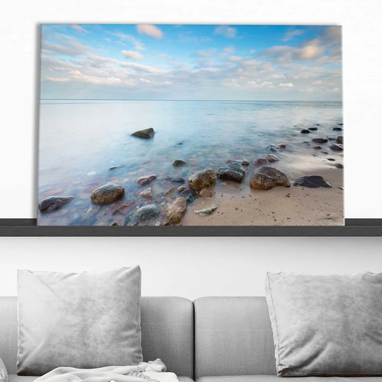 Rocky Sea Shore - Wrapped Canvas Photograph Print