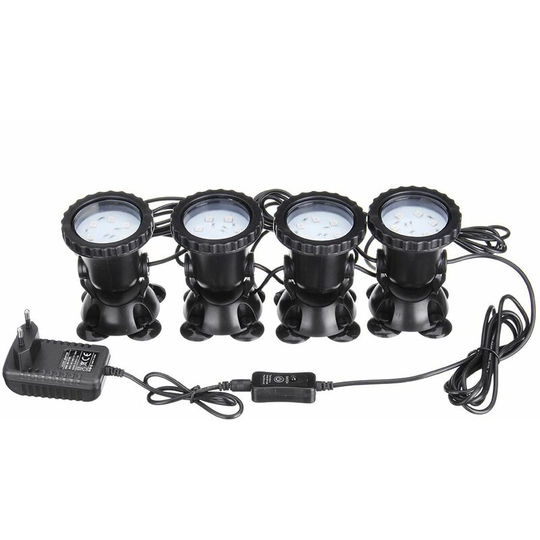 Drillpro - rgb led Spot Lamp underwater swimming pool aquarium + remote control AC100-240V washed