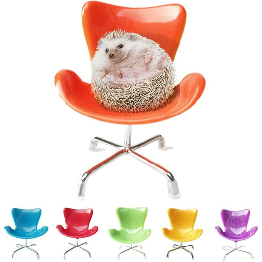 Sun Flowergb - Hedgehog Mini Plastic Chair Decorative Toy Cage Props Hedgehog Supplies Photo Prop Chair Toy Perfect for Small Animals Hamster Bird
