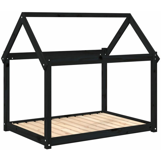 Vidaxl - Dog Bed Black 111x80x100 cm Solid Wood Pine Black