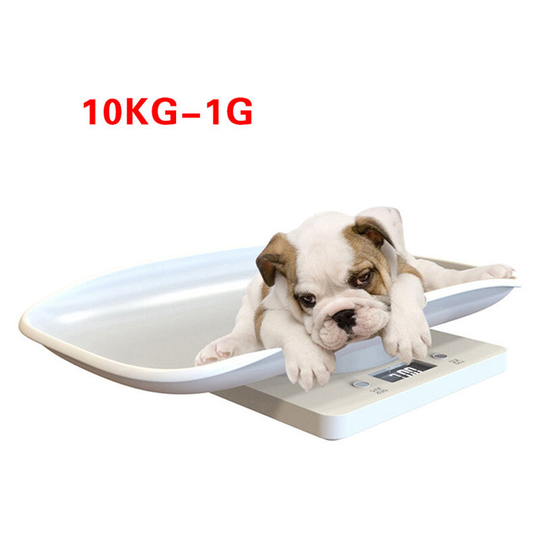 Digital bathroom scale for babies or pets up to 10kg in white scale style