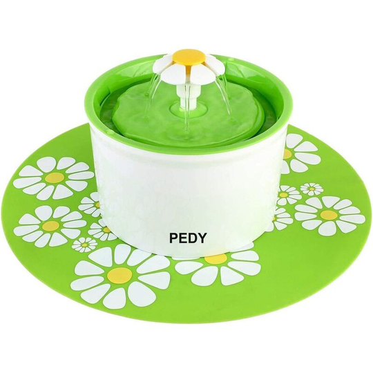Ontaine Flower for Cat 1.6L, Food Dispenser Water With Silicone, Green, gs / RoHS / ce certification