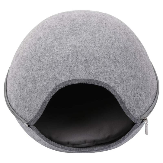 Felt Cat Cave Cat House Cat Bed Basket with Pillow Washable Color Optional - Langray