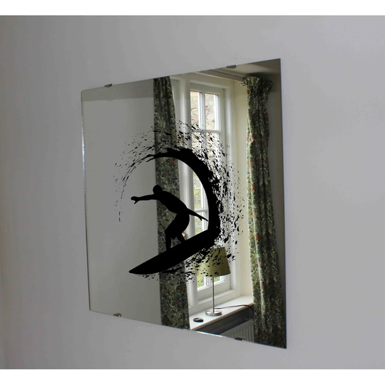 Surfer Silhouette Accent Mirror