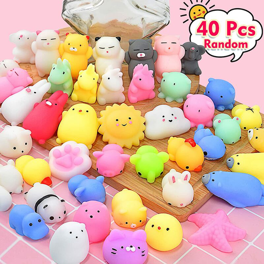 Toys 40 Pcs Party Favors for Kids Mini Animal Squishies Cat Unicorn Squeeze