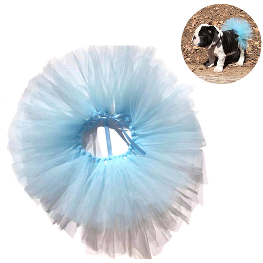 Pet Dog Cat Costume Tutu Outfit Animal Party Tulle Skirt Clothing, blue