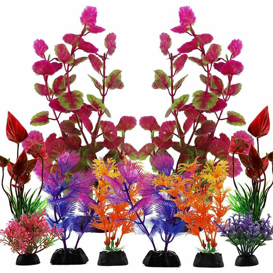 10pcs Aquarium Plant Decorations Colorful Artificial Plants Fish Tank Decoration Fish Tank Accessories Aquarium Fish Decoration