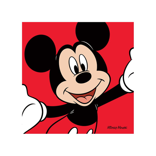 Mickey Mouse (Red) 85 x 85 x 4cm Canvas Print