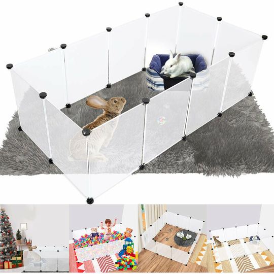 Bearsu - diy White Rabbit Enclosure Puppy Playpen Fence Puppy Playpen Dogs