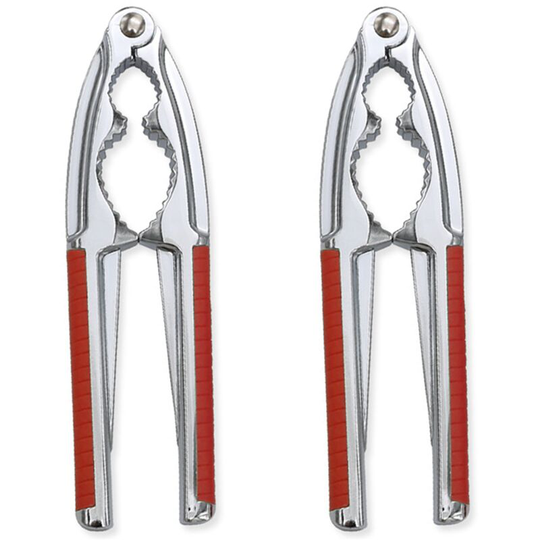 Pesce - Walnut Nutcrackers Metal Nut Shell Openers Nut Shell Breakers Crackers Kitchen Tools with Non-slip Handle Red