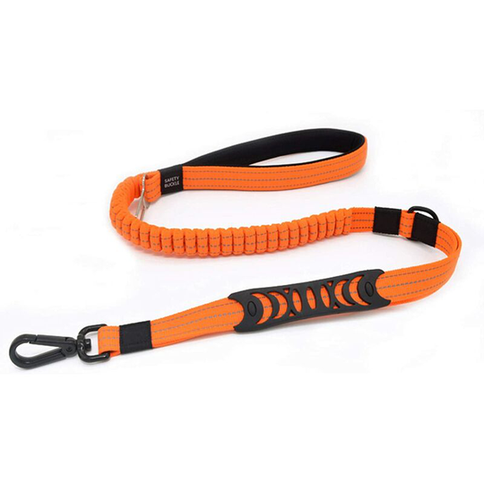 Dog Leash Anti Traction Car Safety Leash Small Medium Large Nylon Reflective Solid (110CM Orange) Soekavia