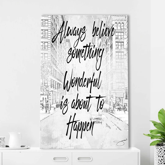 Something Wonderful By Jodi - Wrapped Canvas Typography Print