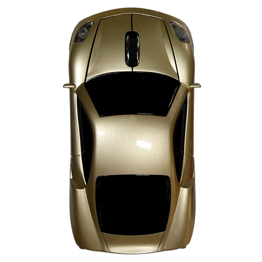 Thsinde - 2.4GHz Gold Color Car Design Wireless Optical Mouse