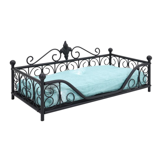 Luxury Dog Bed Pet Cat Calming Comfy Couch Sofa Bed Cushioned Nest Metal Frame