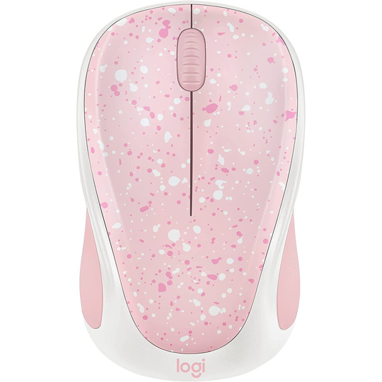 Logitech Mouse Beautiful pink/White Rose Splash M317 Wireless - 910-006213 NEW