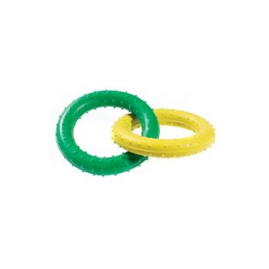 Classic Dogs Pimple Rubber Rings Tug Toy (One Size) (May Vary) - May Vary - Caldex