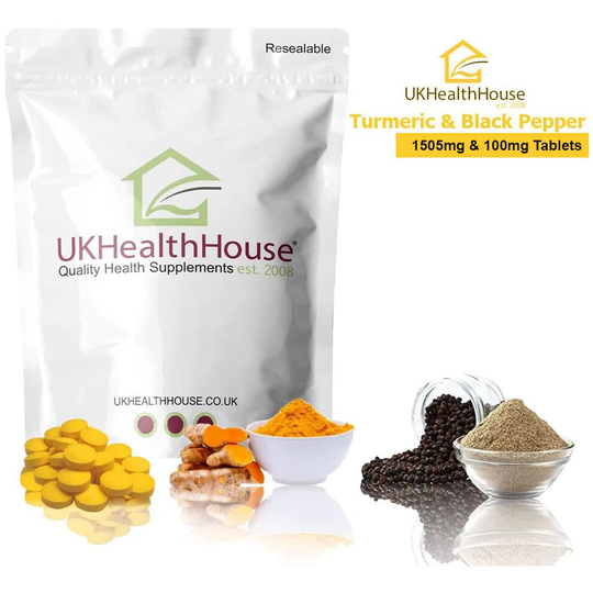 (Turmeric & Black Pepper 700mg & 5mg Tablets - Curcumin x 360 Tablets) Turmeric & Black Pepper 1505mg & 100mg Tablets