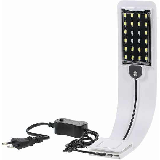 Ac220V 10W 24 Led Aquarium Light Fish Jar Lamp White/Blue Portable, Type 2, White Shell Blue White Light