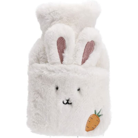 Hot water bottle removable hot water with soft rabbit cover, hot water bottle with cover with cover