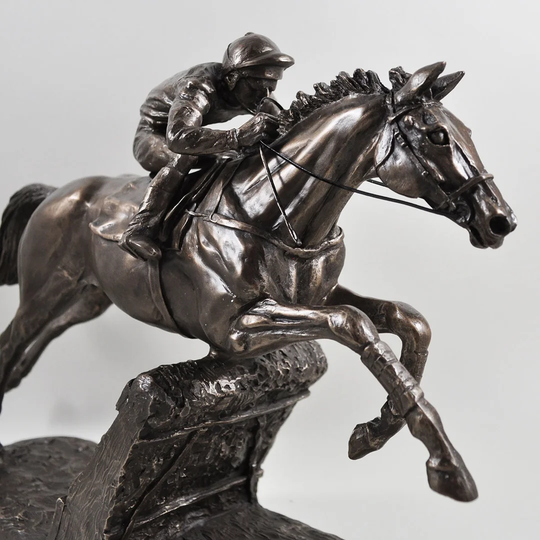 The Hurdler Racing Horse Figurine