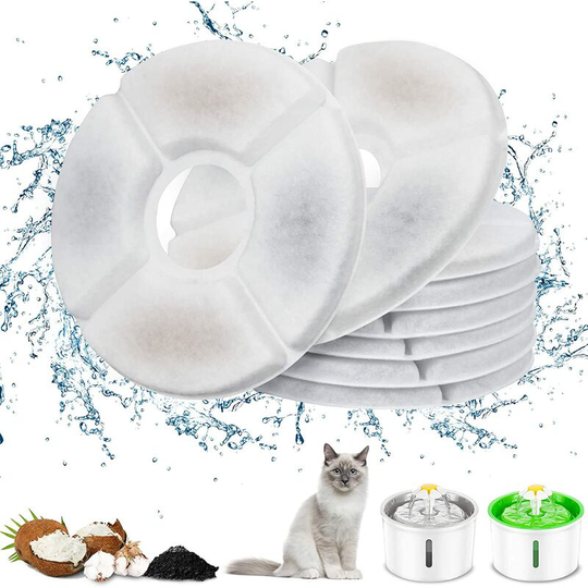 Deckon - 12 Pack Cat Water Fountain Filter Replacement Filters for Cat Dog Flower Cat Water Fountain Filter for 1.6L Fountain Pet Fountain Filter