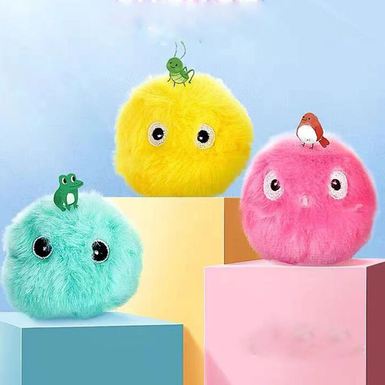 Chirping Cat Toys Balls 2022 Upgraded, 3 Pack Fluffy Interactive Cat Kicker, 3 Realistic Animal Chirping Sounds, Fun Kitty Kitten Catnip Toys for Cat
