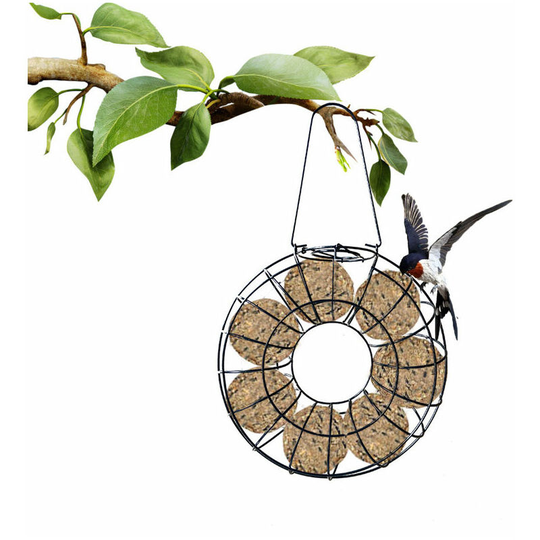 Circular Bird Feeder Hanging Bird Feeder Wild Bird Feeding Tool for Outdoor and Indoor