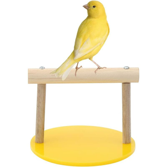 Wooden Parrot Bird Play Stand Portable Training Tray Parrot Playground Parrot Chew Bite Toys Bird Ca