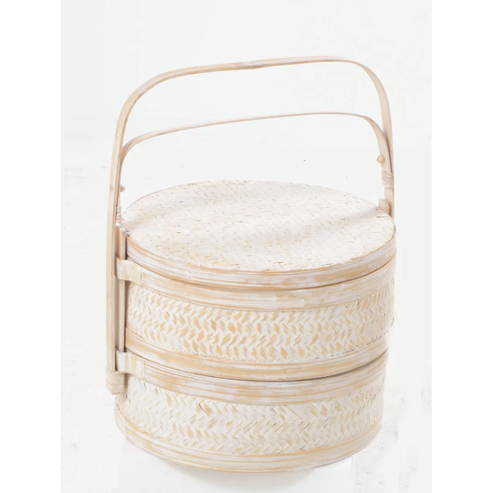 White 2 Part Tiffin Set