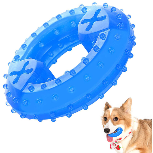Pet Teether Cooling Chew Toy for Dogs Teething Toy for Puppies, Fit with Treats for More Fun