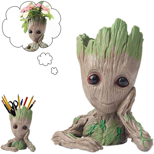 Flower Pot Pen Holder Treeman Plant Pot Gifts Kids Aquarium/Indoor Outdoor Decoration(tuosai)