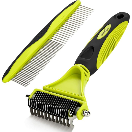 Dog Rosk Brush Cat, Professional Dog Demon and Dog Brush Long, Grooming Rake for Dog and Cat Effectively Reduces Hair Loss Up to 95%
