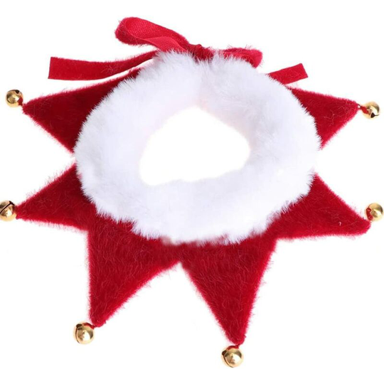 Christmas Pet Collar Adjustable Scarf Collar for Cat and Dog Clothing Accessories for(Size-L,6bells)