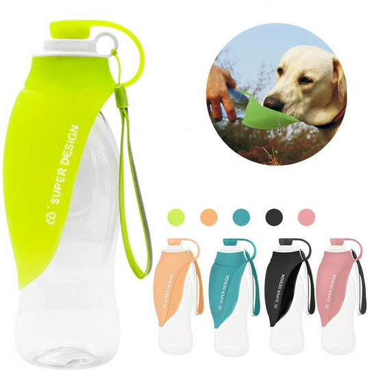Dog Water Bottle Outdoor Silicone On-The-Go Portable Dog Water Bottle (Green) Soekavia