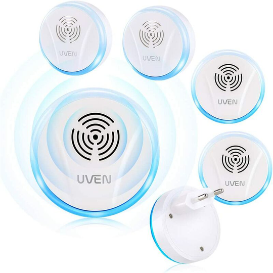 Hiasdfls - Ultrasonic Pest Repeller, Electronic Indoor Pest Repeller, Pest Repeller for Mosquitoes, Mice, Spiders, Cockroaches, Flies, 6 Pack