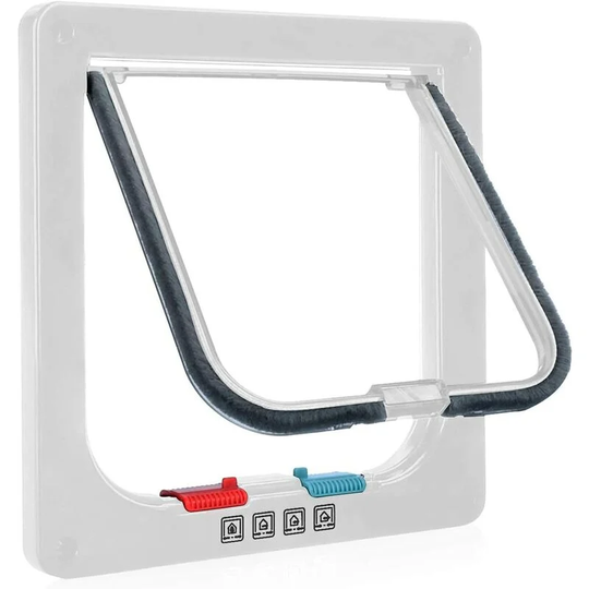 Cat Flap Manual 4-Way Lock Energy Saving Weatherproof Convenient Small Dog Easy to Install and Use Upgraded Version