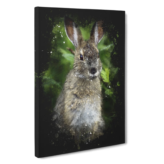 Brown Rabbit - Wrapped Canvas Painting