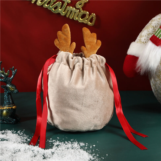 Ilovemilan - 10pcs Trick Or Treat Halloween Candy Bags Gift Wrapping Gift Bags Velvet Bags(B)