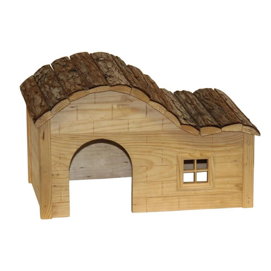 Rodent House With Curved Roof Nature 30X20x20cm