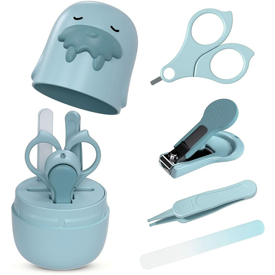 Ilovemilan - Baby Nail Clippers Kit,Infant Manicure and Pedicure Grooming Kit,Newborn Nail Clipper File with Cute Case,Scissor,Nail File,Tweezers for