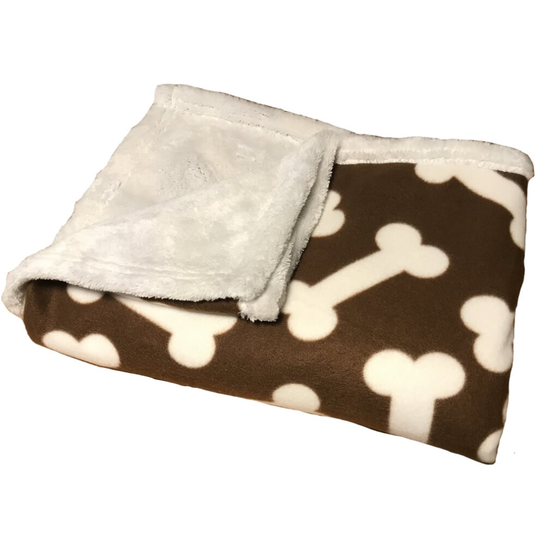(Brown) Large Fleece Pet Blanket Throw Dog 140x100cm