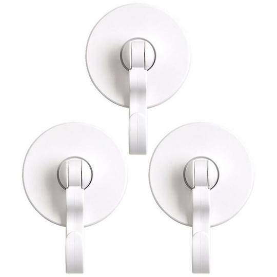 Adhesive Hooks,ceiling Wall Hanging S Hooks,360 Degree 3pcs