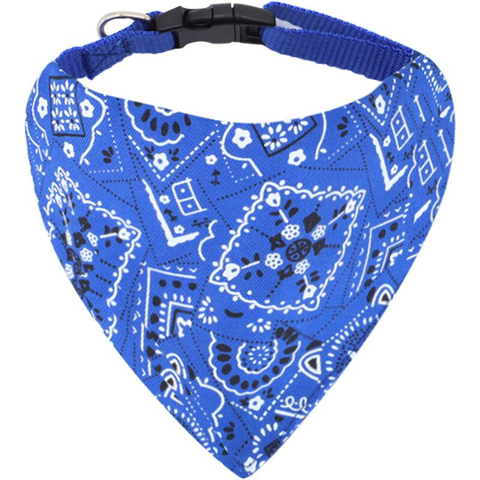 Fashion Dogs Bandana Adjustable Scarves for Puppy Small Dog Cat (m, Blue)