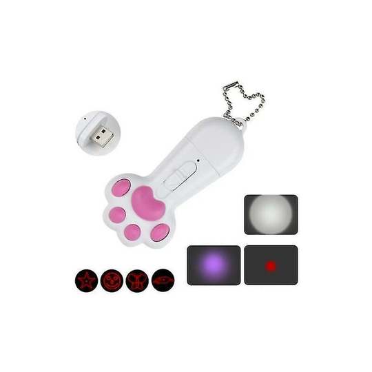 Interactive Cat Toy, Cat Interactive Led Projection Toy, Cat Catch Toy With 5 Patterns, Usb Rechargeable