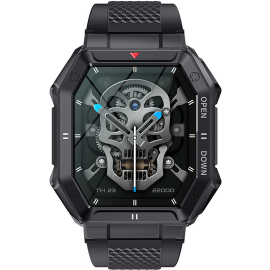 Smartwatch Men Bluetooth Call, 1.85'' Waterproof Military Smartwatch Smartwatch with 24 Sport Modes, Heart Rate Monitor, Blood Pressure Monitor,