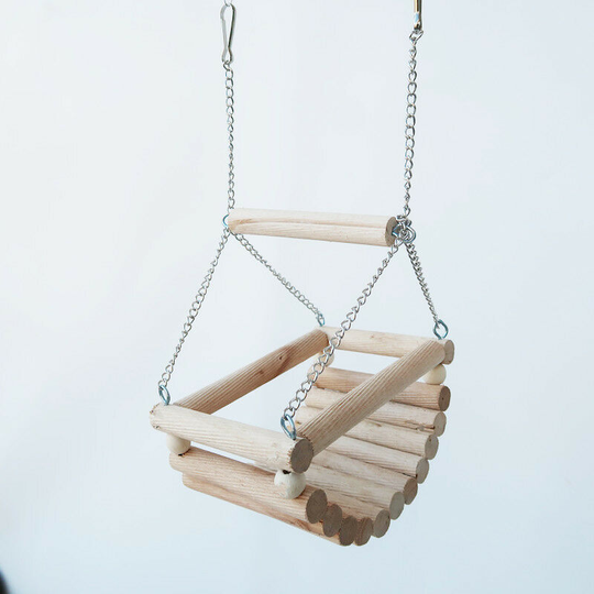 Bird parrot hanging chain boat toy swing