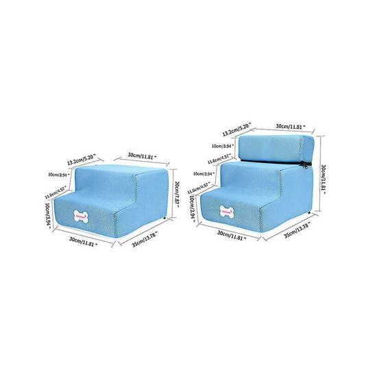 Dog stairs dog ladder pet 3 steps dog stairs for small cat pet ramp ladder anti-slip removable dogs soft bed pet cages kennels 2 steps