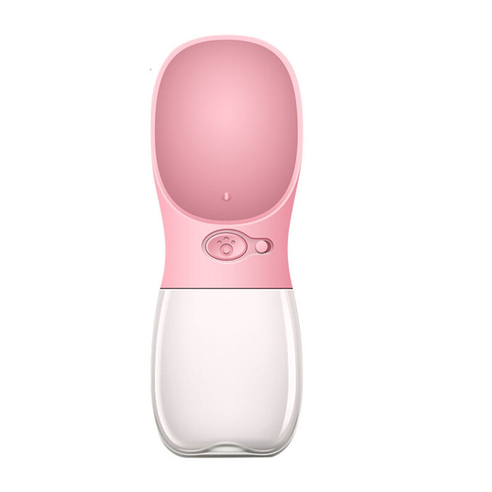 Dog Water Bottle, 350ml Dog Water Bottle (Pink), Leak-Proof Portable Water Dispenser Puppy Water Dispenser for Pets Outdoor,Hiking,Travel